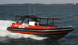 Ausflugsboot - JET SPRINTER - Gold Coast Ships Australia - Inboard-Hydrojet / Festrumpf-Schlauchboot