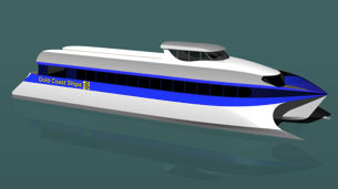 Katamaran-Passagierfähre - WAVE PIERCER - Gold Coast Ships Australia - Hochgeschwindigkeit / Küste