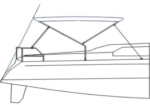 Bimini-Top für Segelboot - PRESTIGE - BIMINI TOP NAUTICA - für Ruderhaus
