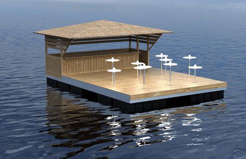 Schwimmende Plattform - AquaTerrazza - Aquashell - für Yachthafen / maßgefertigt