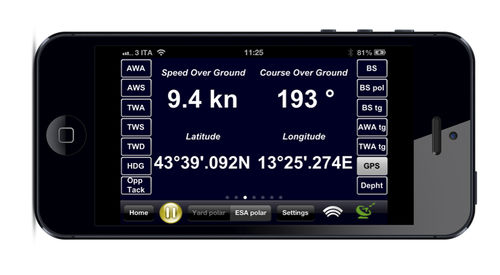 Navigationssoftware - esa Regatta - ASTRA Yacht - für Segelboot / für Smartphone