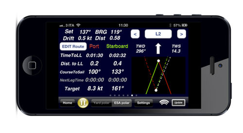 Navigations-App - esa Regatta PRO  - ASTRA Yacht - für Segelboot / für Smartphone