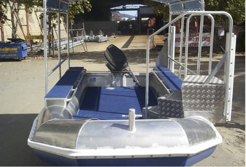 Nutzfahrzeug Berufsschiff - PONTOON ALLOY DUCK - English Engineering - Außenborder / Aluminium