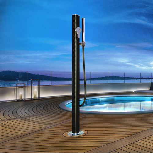 Dusche für Yacht - TELEFONO CARBON M - Inoxstyle - Edelstahl / für Steg / Carbon