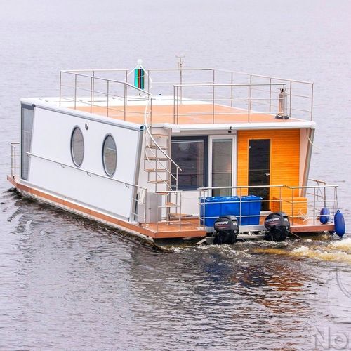 Außenborder-Hausboot - Nordic40 / Evo42 - HOUSEBOAT - zweimotorig / mit Doppeldeck / Aluminium