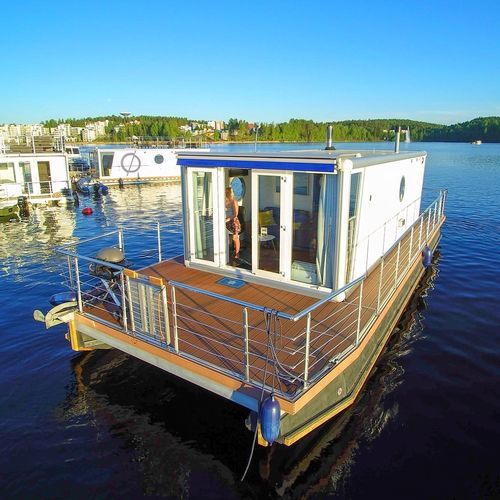 Mehrrümpfer-Hausboot - Nordic40 / Evo24 - HOUSEBOAT - Außenborder / Aluminium / 4 Kojen