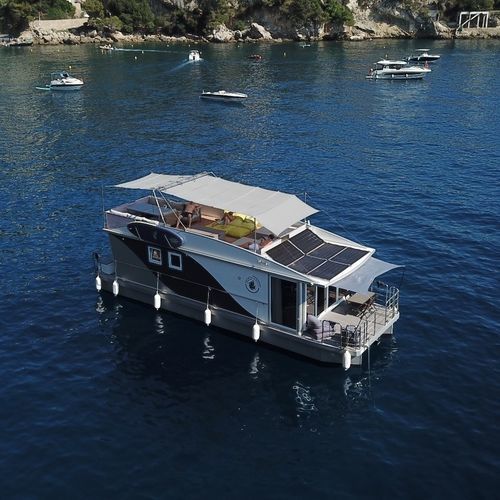 Katamaran-Hausboot - 47 - HOUSEBOAT - Außenborder / Aluminium / HDPE