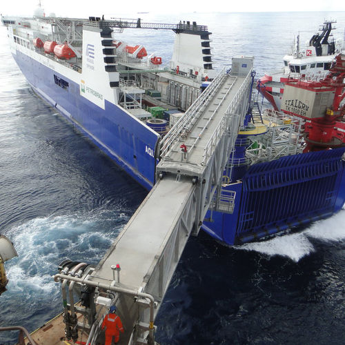 Gangway für Offshore-Service-Schiff - Marine Aluminium AS - Teleskop / schwimmend / Aluminium