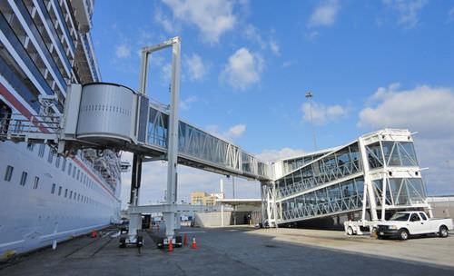 Landesteg für Terminals - KRONUS - ADELTE - Teleskop / motorisiert / leichtgewichtig