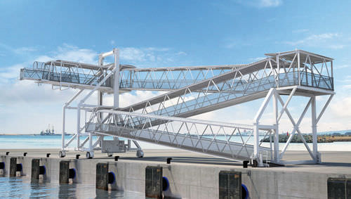 Landesteg für Kreuzfahrtschiffe - ARGOS - ADELTE - für Fähre / für Terminals / Teleskop