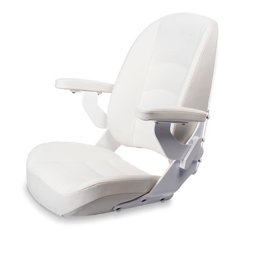 Bootsitz - COMMANDER WHITE - Shockwave Seats - mit Armlehnen / einstellbar / 1 Platz