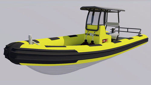 Rettungsboot Berufsschiff - TOW - Fluid Watercraft - Außenborder / Festrumpf-Schlauchboot