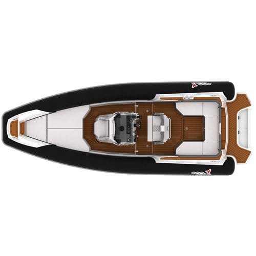 Außenborder-Schlauchboot - MITO 29 - MVMARINE SRL  - halbstarr / mit Mittelkonsole / Open