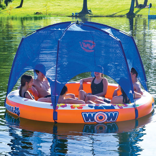 Insel Wasserspielgerät - SCREENHOUSE - WOW World of Watersports - für Wassersportzentrum / aufblasbar / schwimmend