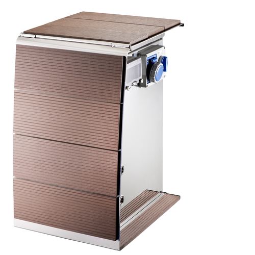 Stromversorgungssäule - SMART POWER  - Leonardo S.r.l. - Information / Wasserversorgung / mit integrierter Beleuchtung