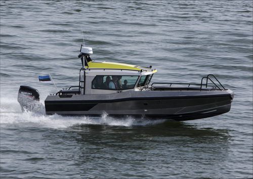 Außenborder-Konsolenboot - A8 WH  - Alunaut OÜ - mit Mittelkonsole / mit Steuerhaus / Aluminium