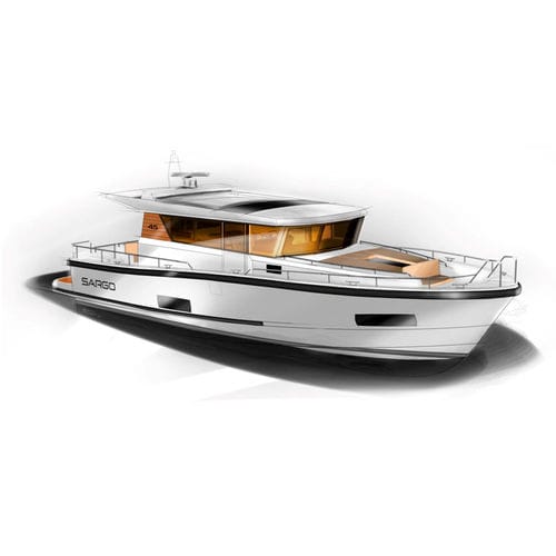 Express-Cruiser / Innenborder - 45 - SARGO BOATS / Sarins Batar Oy Ab - zweimotorig / mit Steuerhaus / IPS