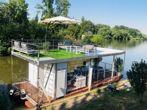 Katamaran-Hausboot - PARTY  - Waterbus S.C. - Außenborder / mit Doppeldeck / Charter