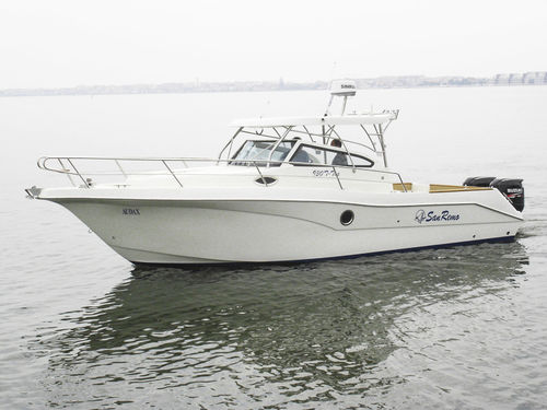 Cabin-Cruiser / Außenborder - 930 T-Top - San Remo Boats - zweimotorig / Flybridge / 4 Kojen