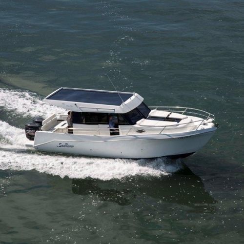 Cabin-Cruiser / Außenborder - 860 Blue Sky - San Remo Boats - zweimotorig / Hardtop / 4 Kojen