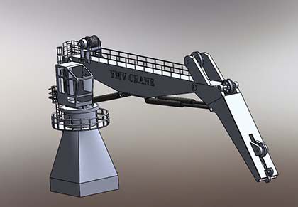 Kran für Schiffe - LIMITED SPACES - YMV CRANE AND WINCH SYSTEMS - für Werft / Deck / mit Gelenkausleger