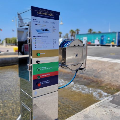 Entsalzungsanlage mit Hochdruckreiniger - Fixed Ecostation - AZURETREND | ECOTANK | EMERGENSEA | MONAWA - stationär / Spülung mit Süßwasser / Reinigung mit Salzwasser