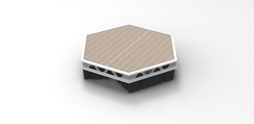Schwimmponton - KHEX8x7-float - CanadaDocks™ - Anker / für Wassersportzentrum / aus Beton