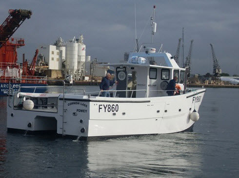 Berufsschiff / Berufsschiff für Fischerei - Cornish Lass - Catapult Catamarans Marine Projects Ltd - Katamaran / Innenborder