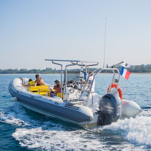 Außenborder-Schlauchboot - DR-830 - Vanguard International - halbstarr / mit Mittelkonsole / Open