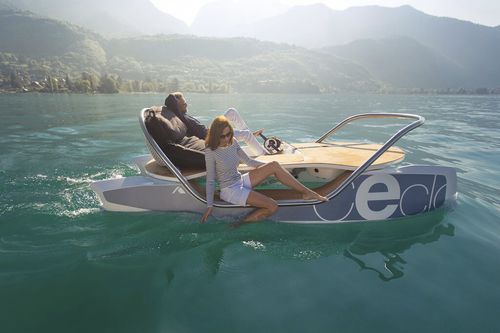 Tretboot / 4 Plätze - Original hybrid - CECLO - Glasfaser / mit elektrischem Antrieb
