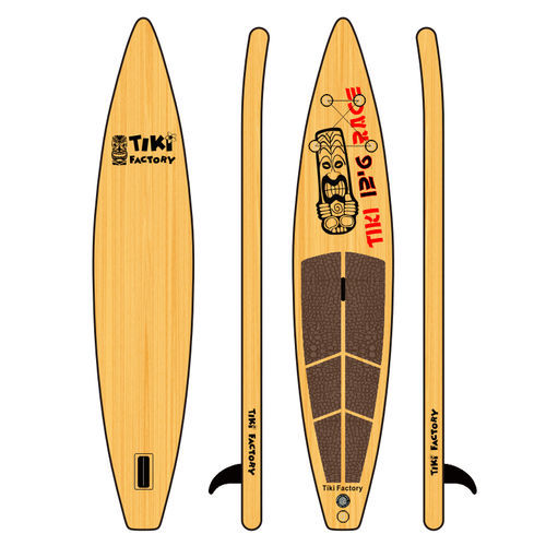 Aufblasbares Stand-up-Paddleboard - 12'6  - TIKI FACTORY - Race / für Anfänger / für Erwachsene