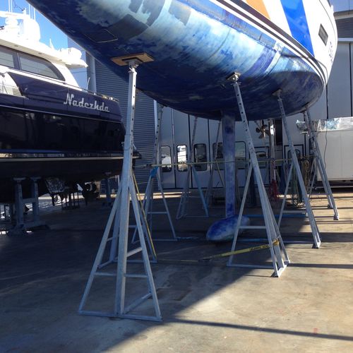 Stützfuß zum Aufdocken für Boot - CF 06 - fgm tecnology - verstellbar