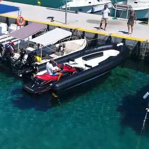 Wasserstrahlantriebs-Schlauchboot - Hydrofun LTD - für die Fischerei / max. 8 Personen / Sonnendeck