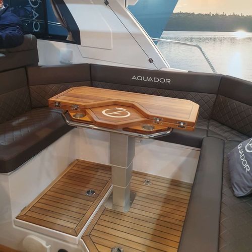 Sperrholztischplatte - Eurodesign - Teakholz / für Boot
