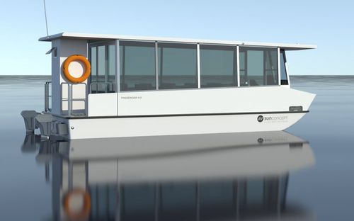 Passagierboot Berufsschiff - RO 9.0 CABINED - SUN CONCEPT - Außenborder / elektrisch / Glasfaser