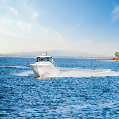 Angelboot für Tagesfahrten / Außenborder - BONITO 32 OB - MERCAN YACHTING - zweimotorig / Hardtop / Glasfaser