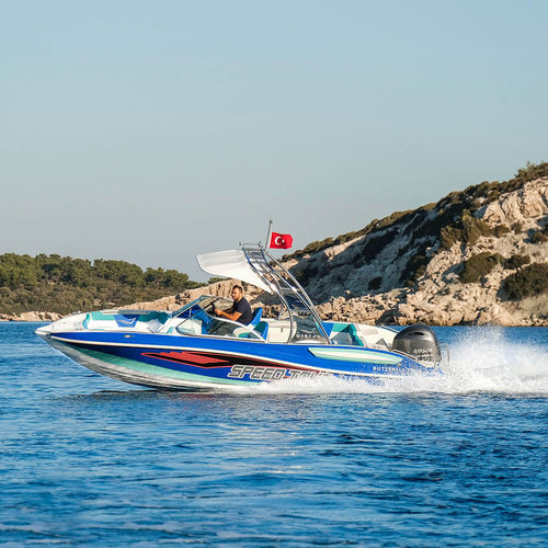 Außenborder-Runabout - BUTTERFLY 24-OB - MERCAN YACHTING - mit Doppelkonsole / Bowrider / Open
