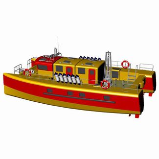 Arbeitsboot Berufsschiff - ST-12000 - Uniworkboats SIA - Katamaran / Innenborder