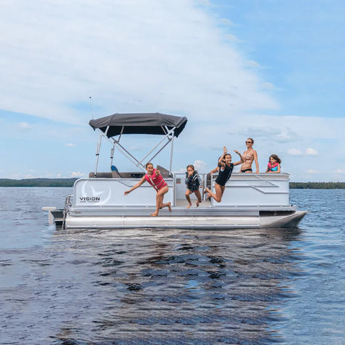 Außenborder-Pontonboot - V17 - Vision Marine Technologies - elektrisch / Open / für Kreuzfahrten
