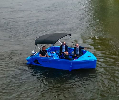 Offenes Boot / Außenborder - PHANTOM - Vision Marine Technologies - elektrisch / Open / mit Seitenkonsole