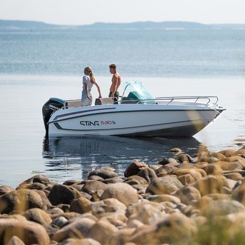 Außenborder-Konsolenboot - 530 S - Sting Boats Europe - mit Mittelkonsole / max. 6 Personen / Sonnendeck
