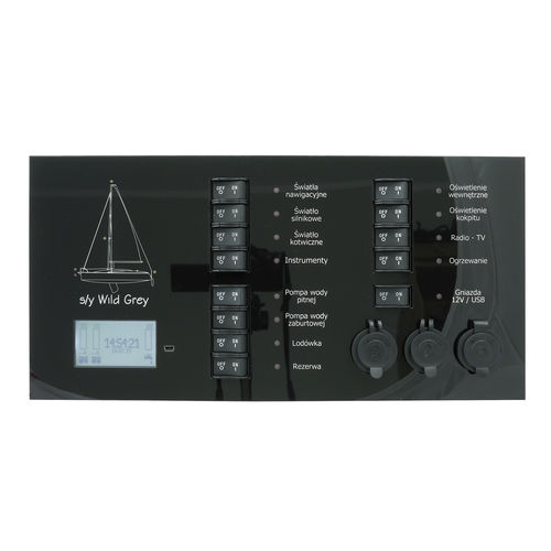 Überwachungs- und Bedientafel für Boot - BP13RMNC2U - amperflex - für Yacht / für DC/AC-Wandler / mit Touchscreen