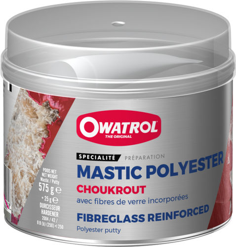 Polyester-Spachtelmasse - CHOUKROUT - DURIEU GROUP - Zweikomponenten / mit Glasfaser / Reparatur