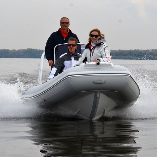Außenborder-Schlauchboot - A450L - GALA MARINE INTERNATIONAL In - halbstarr / Open / für Angelsport
