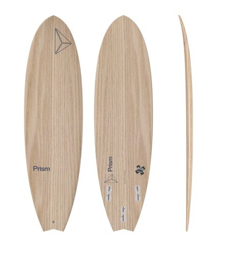 Fish-Surfbrett - Fish 6’4 PAULOWNIA ORIGINAL SERIES FCS 2 - Prism Surfboards - für fortgeschrittene Anfänger / Glasfaser / EPS