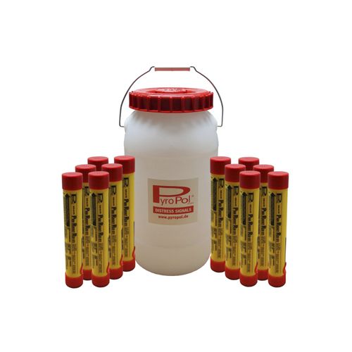 Seenot-Set für Boote : Offshore (Handfackel, Hand-Rauchsignal, Signalraketen) - 2-1308800 - PyroPol GmbH