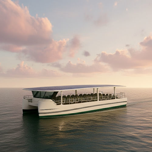 Solarelektrisches Berufsschiff - AISTER ALUMINIUM SHIPYARD - Passagierboot / Katamaran / Außenborder