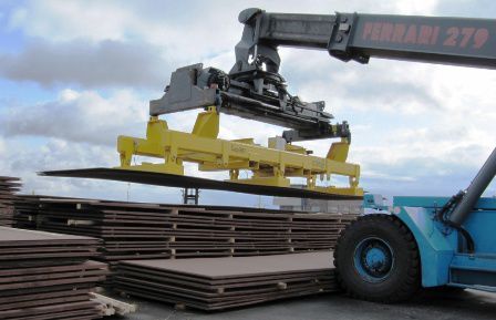 Spreader für Reach-Stacker - HEPPENSTALL - für Container / mit Magnetmodul