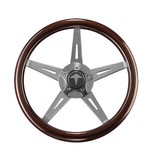 Motorboot-Lenkrad / Aluminium - Diadema - Ros Industrie srl - Mahagoni / Segelbootrennen