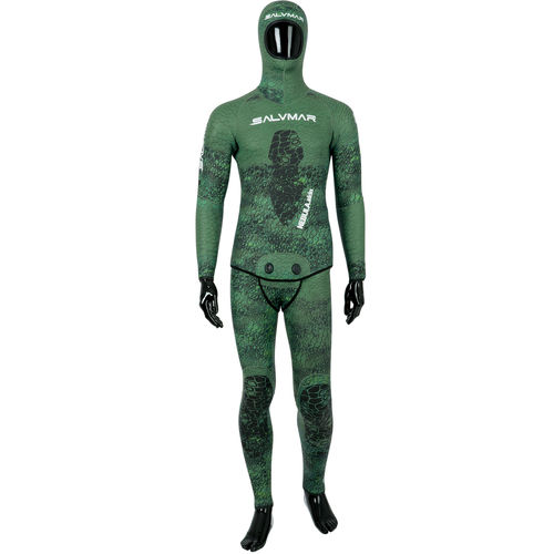 Nassanzug zum Speerfischen - NEBULA GREEN - SALVIMAR s.r.l. - mit Kopfhaube / zweiteilig / 5,5 mm